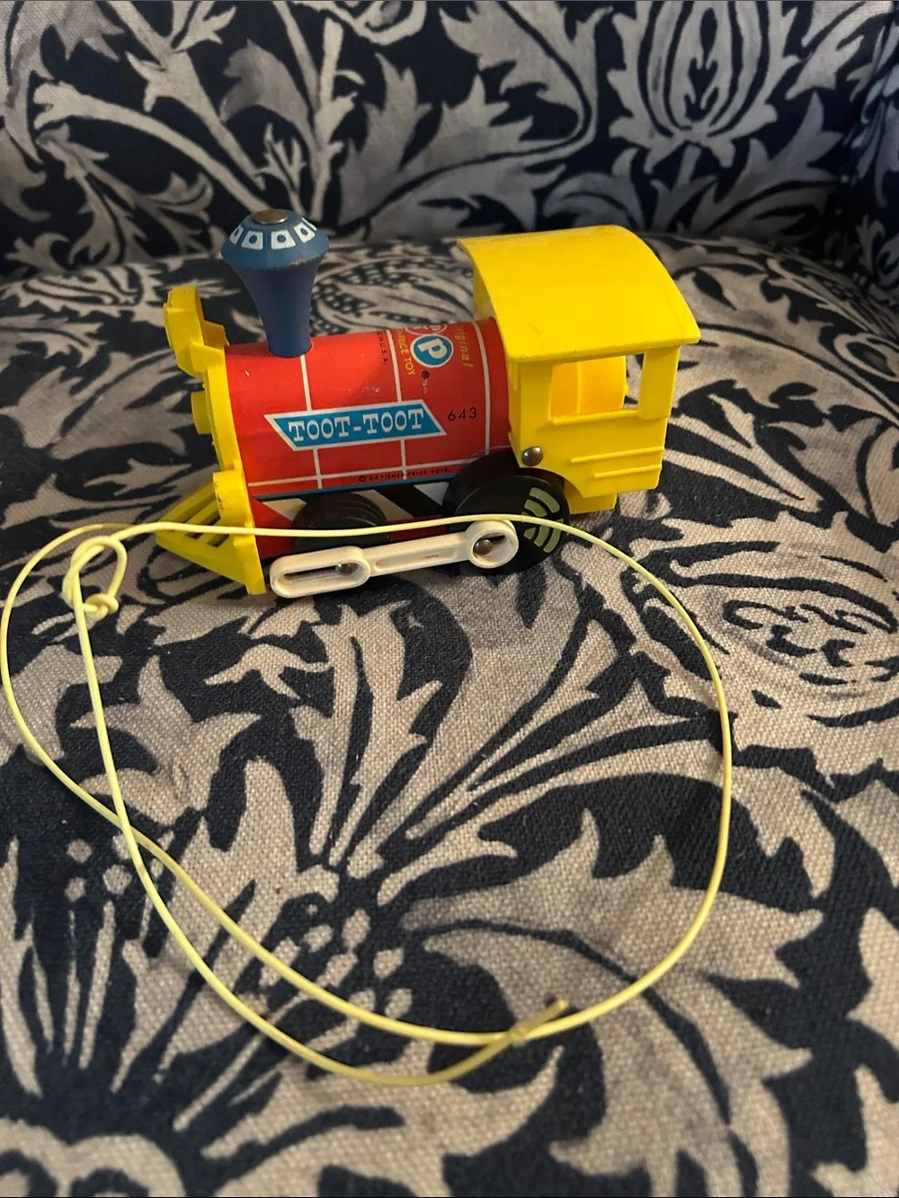 Vintage Fisher Price Train- “Toot Toot” Pull Toy #643